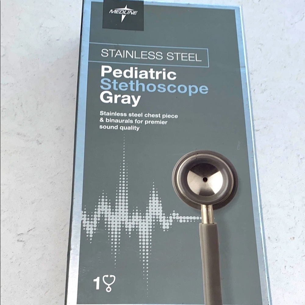 Medline Gray  Steel Stethoscope Pediatric Stethoscope